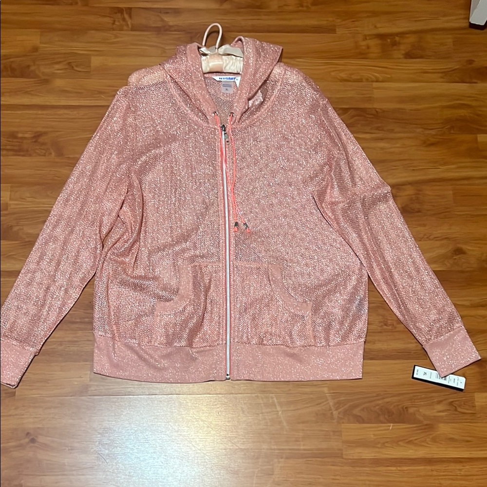 Sparkling Pink Zip-Up Hoodie